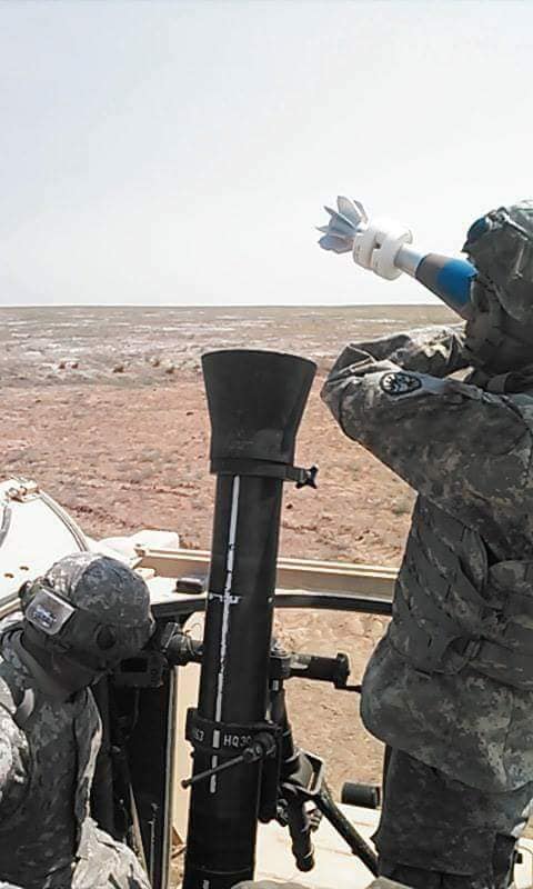 Caleb dropping a mortar